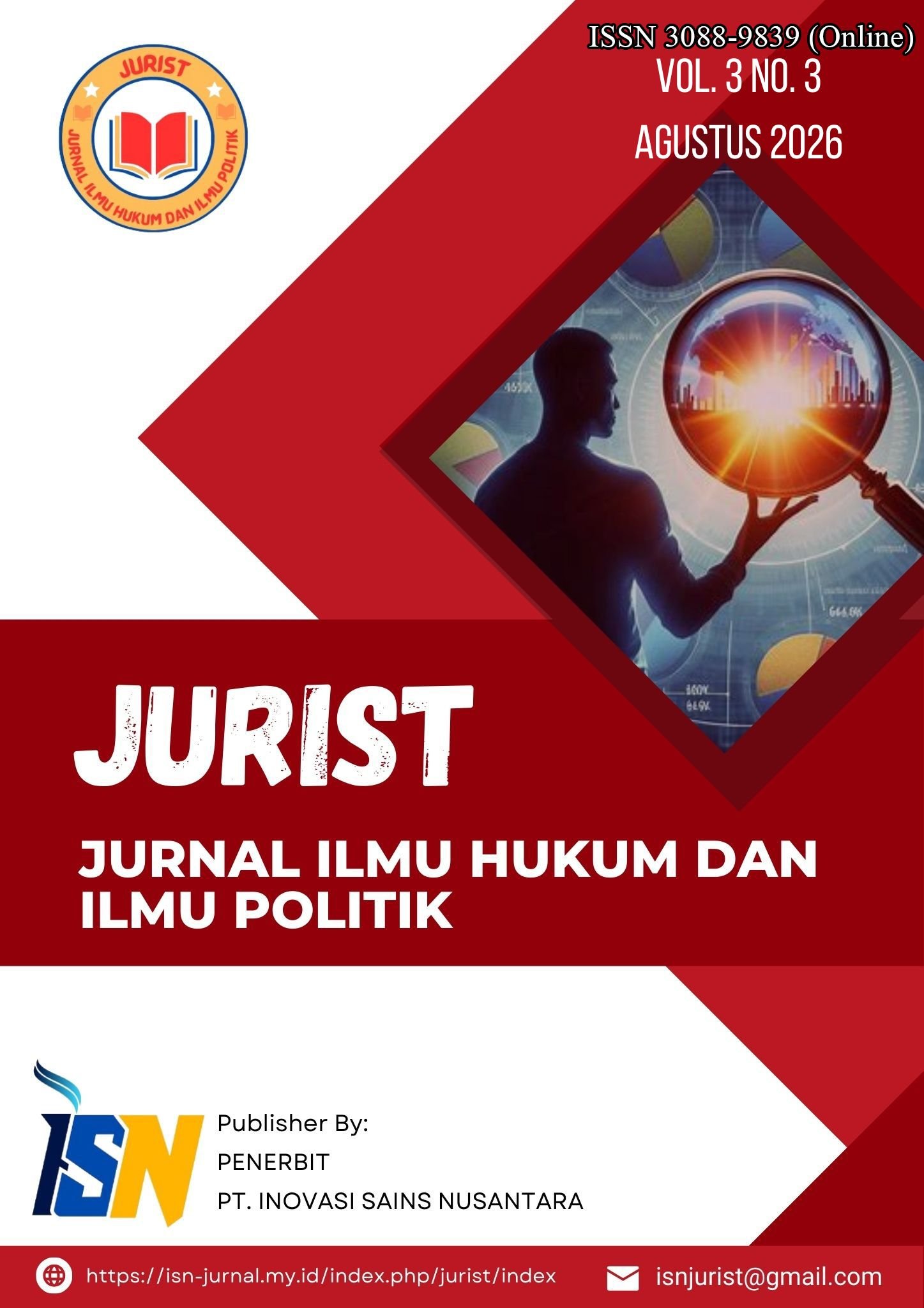 					View Vol. 3 No. 3 (2026): JURIST: Jurnal Ilmu Hukum dan Ilmu Politik
				